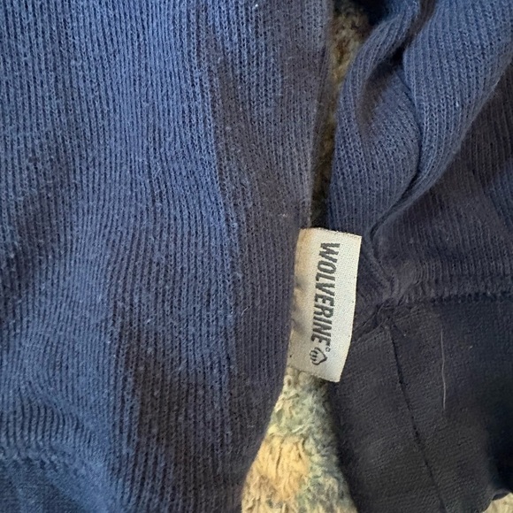 Wolverine Navy Tonal Logo Pullover Crewneck Large - Picture 6 of 6